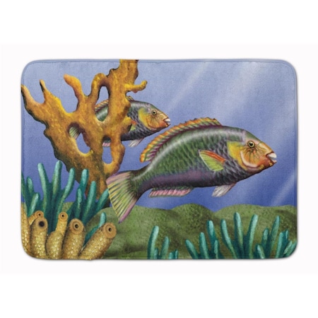 Carolines Treasures Undersea Fantasy 11 Machine Washable Memory Foam Mat PTW2036RUG